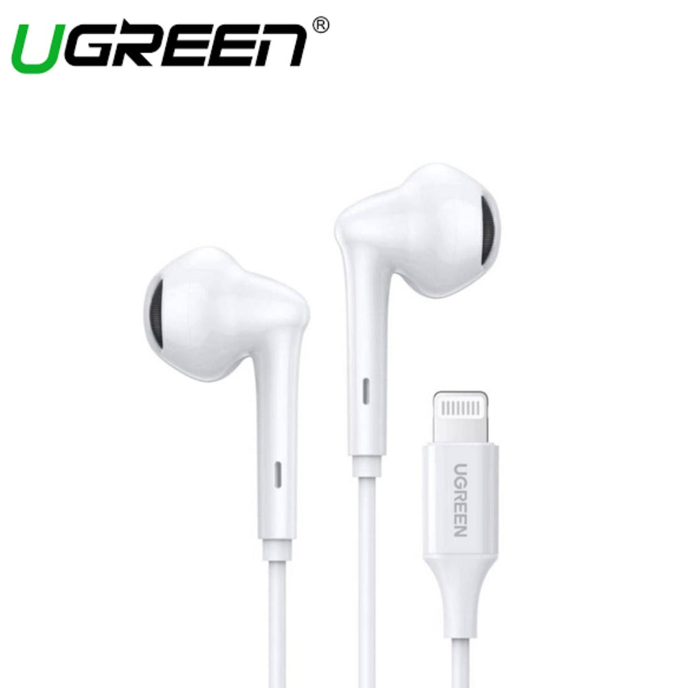 UGREEN WIRED EARPHONES WITH LIGHTNING CONNECTOR (WHITE) – wme.my