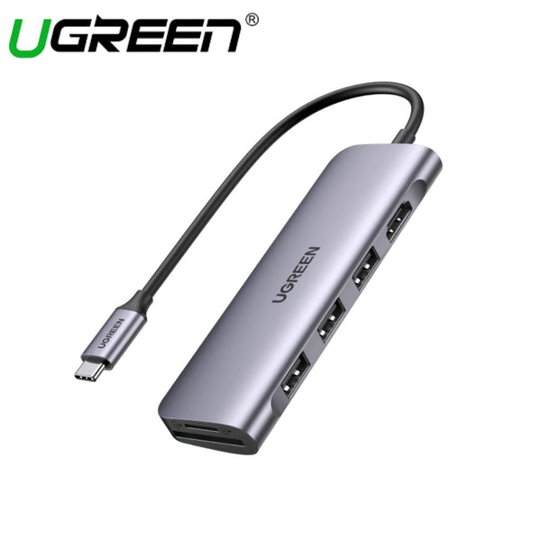 UGREEN USB-C TO 3 PORTS USB 3.0-A HUB + HDMI + TF/SD (SPACE GRAY)