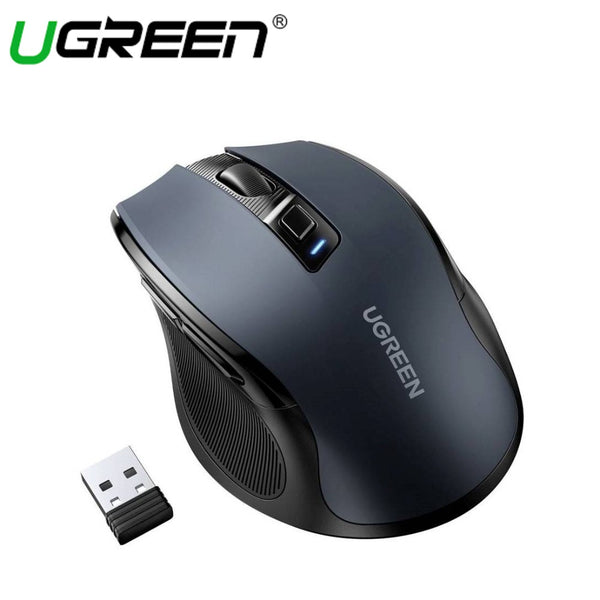 UGREEN WIRELESS SILENT MOUSE MU600 2.4G WITH 6 BUTTON & 4000DPI (BLUE)