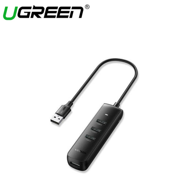 UGREEN USB-A 3.0 4 PORTS HUB WITH USB-C POWER PORT 1M (BLACK)