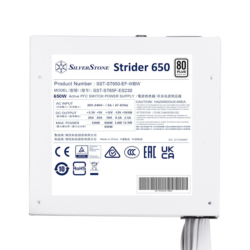 SilverStone ST650-EF-WBW 80 PLUS 230V EU 650W ATX Power Supply