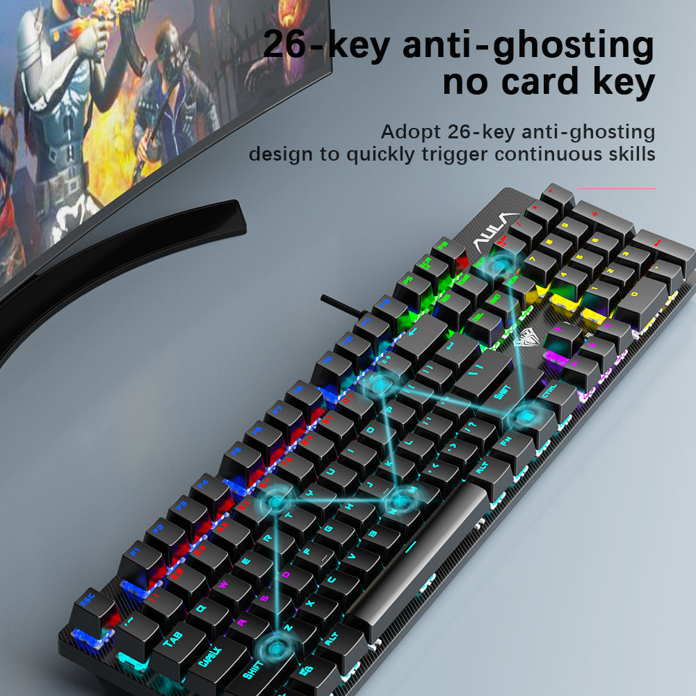 AULA S2022 Mechanical 26Keys Gaming Keyboard