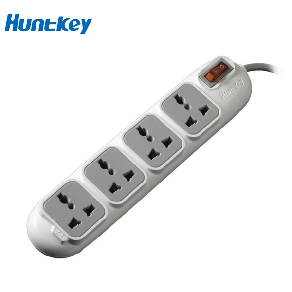 Huntkey 4 Universal Sockets Surge Protection Uk Plug Flame Retardant (2M) SZD401