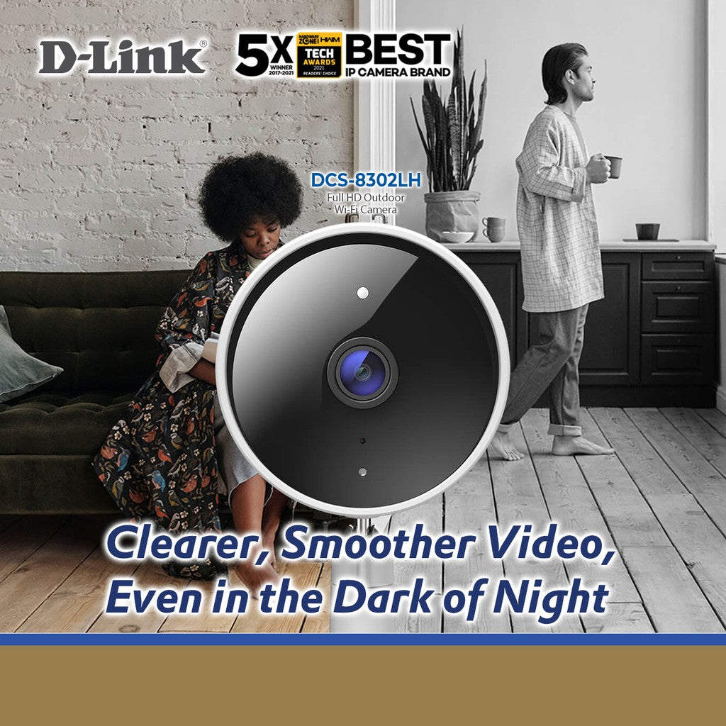 D-Link DCS-8302LH Outdoor Full HD Wireless WiFi AI-based Smart Camera