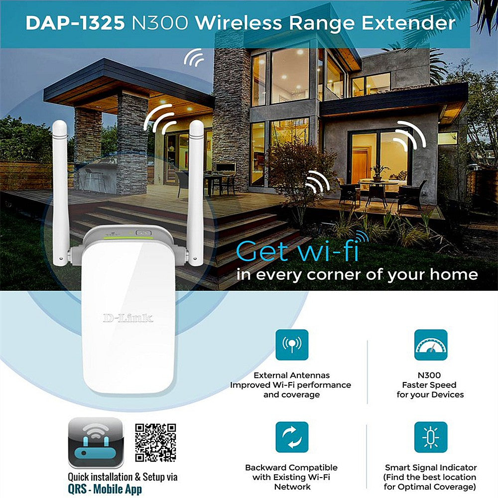 D-LINK DAP-1325 Wireless N WiFi Extender Wireless Range Repeater with AP Function