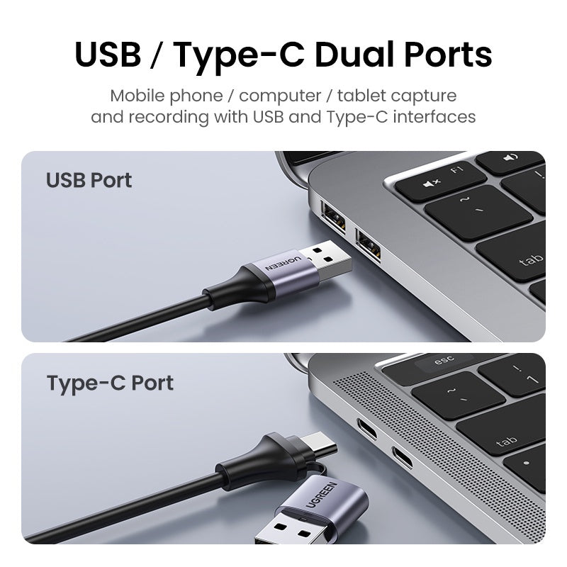 UGREEN Video Capture Card 4K HDMI to USB/Type-C HDMI Video Grabber Box