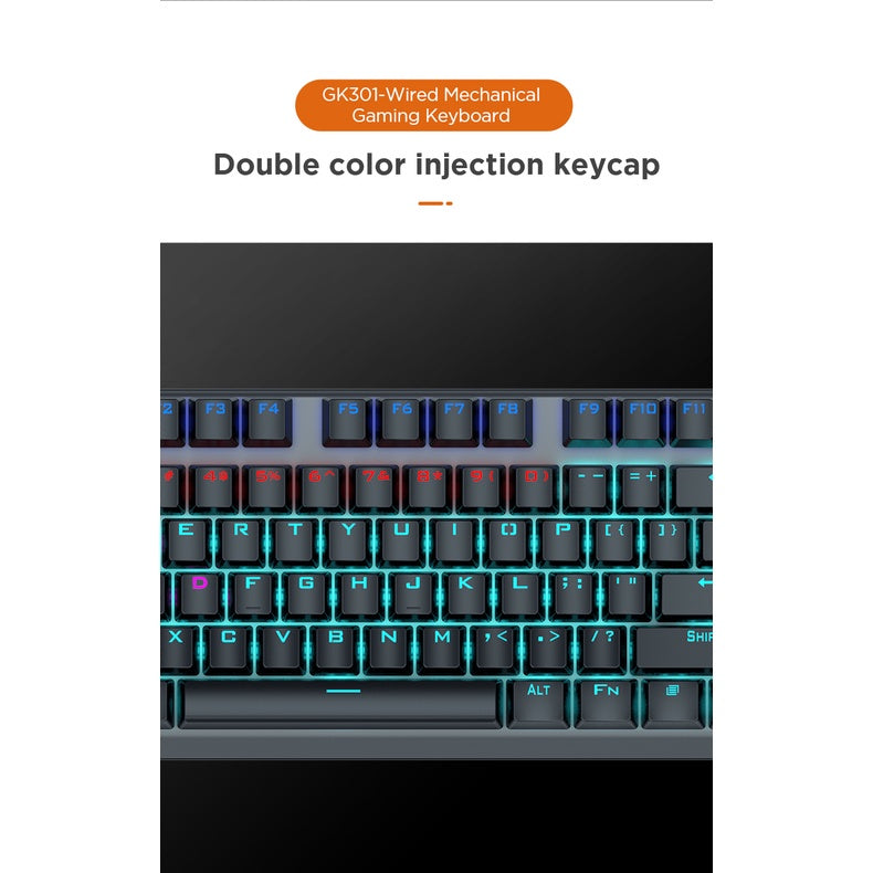 Lecoo Lenovo GK301 RGB Gaming Mechanical 104 Keys Keyboard