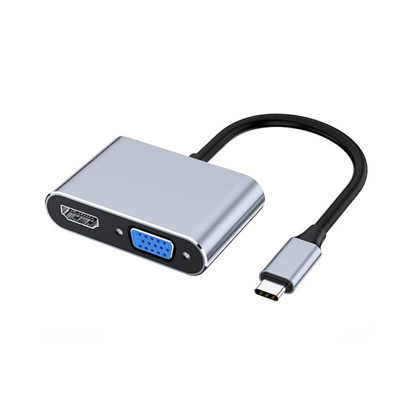Type C HDTV Adapter 4K USB C to Dual HDTV USB 3.0 PD Charge Port USB-C Converter 4IN1 MST