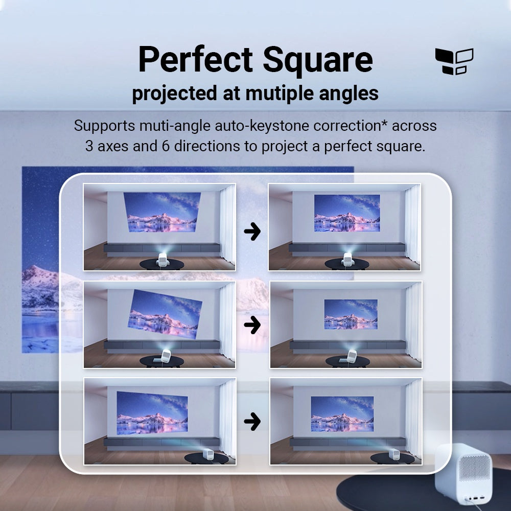 Mi Smart Projector 2 Multi-Angle Auto-Keystone Correction Clear 1080p