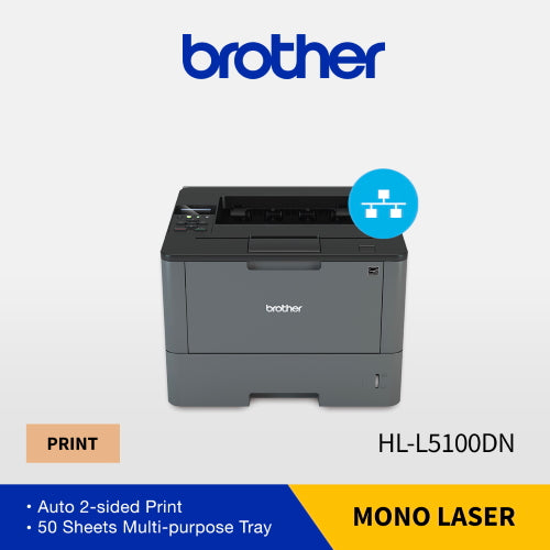 Brother HL-L5100DN Heavy Duty Print Only Mono Laser Duplex Networking