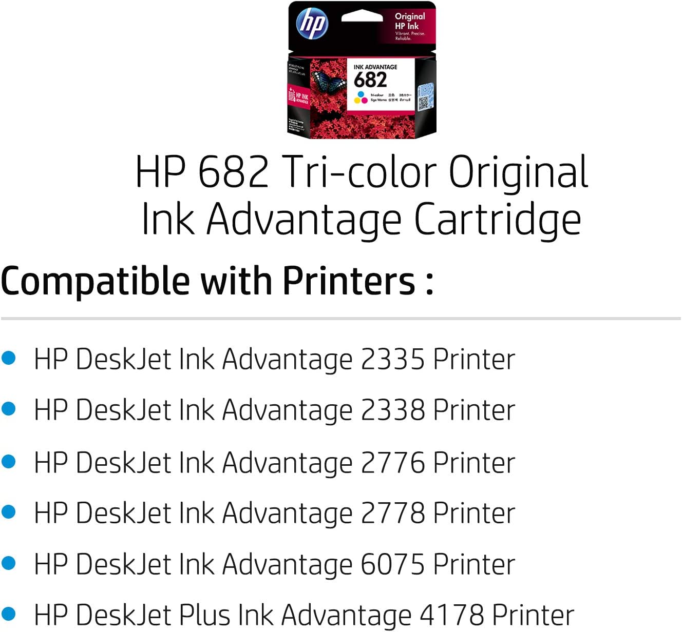 HP 682 Black / Colour Ink Advantage Cartridge