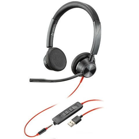 Plantronics Blackwire 3320 / 3325 Stereo Office Corded Headset with Noise Cancelling Microphone