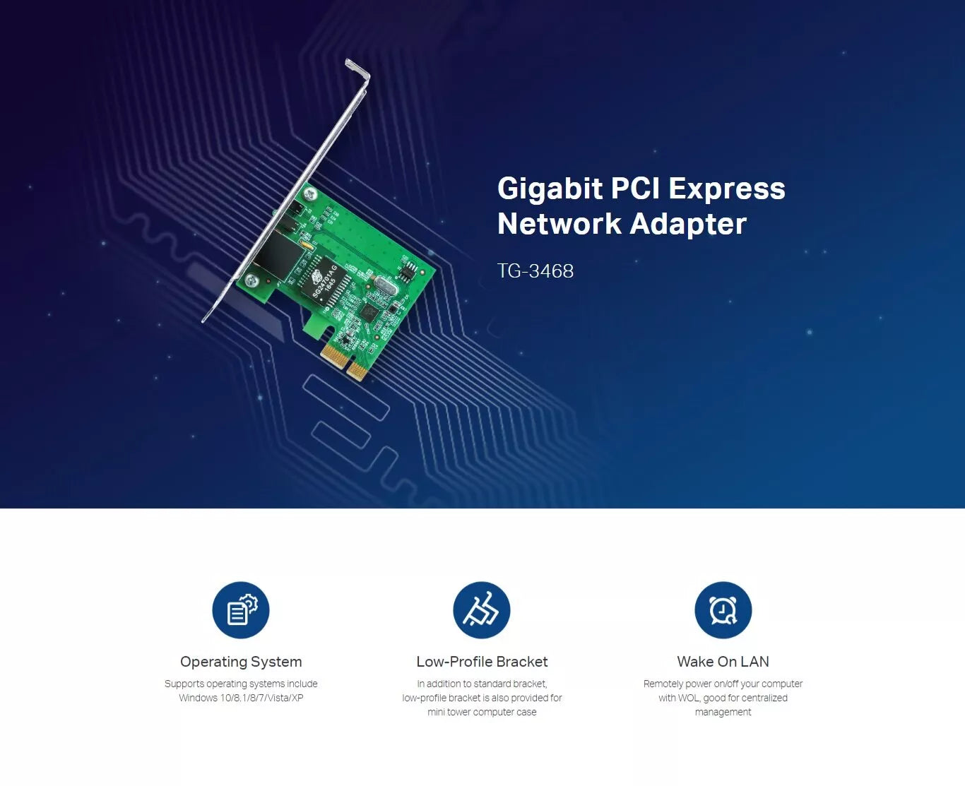 TP-Link TG-3468 Gigabit PCI Express Network Adapter LAN Card