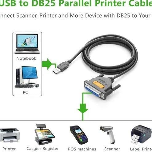 IEEE-1284 DB25 To DB25 Parallel Printer - View #8