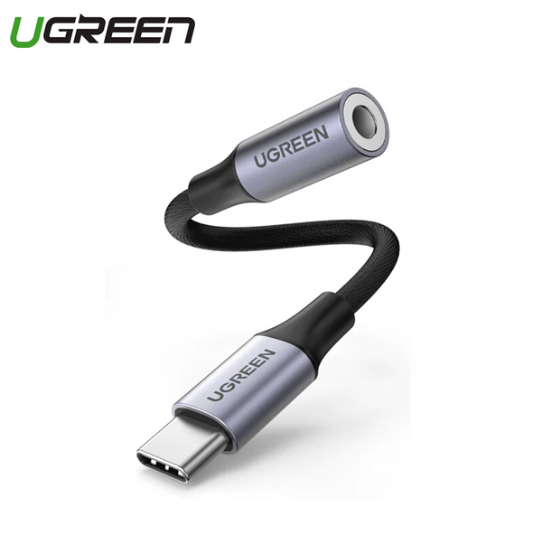 Ugreen USB-C to 3.5mm M/F Cable Aluminium Shell With Braided 10cm