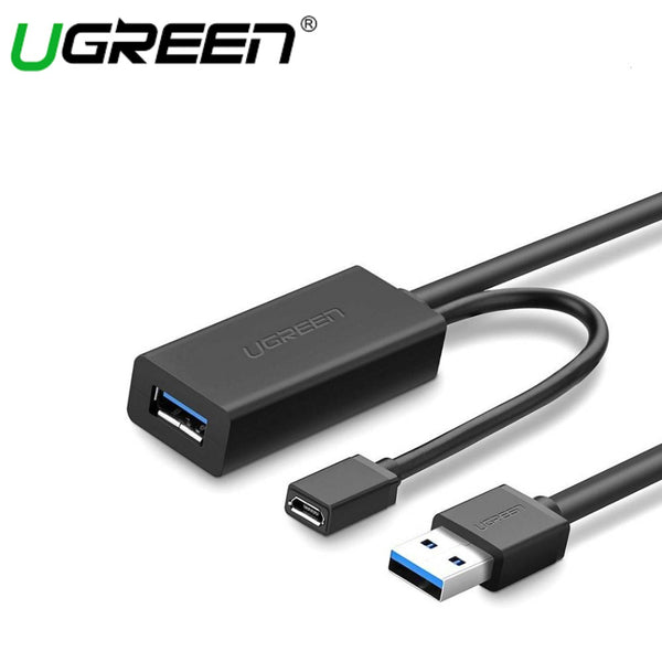 UGREEN USB-A 3.0 MALE TO FEMALE EXTENSION CABLE WITH MICRO USB POWER PORT