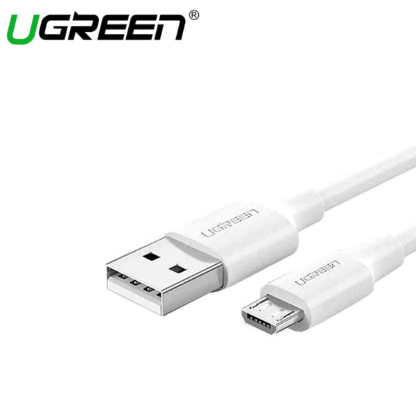 UGREEN USB 2.0 A TO MICRO USB CABLE NICKEL PLATING ALUMINUM BRAID 1M (WHITE)