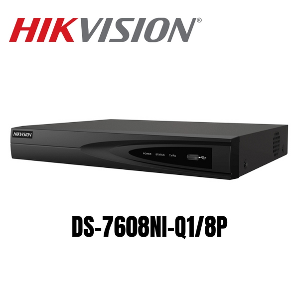 HIKVISION DS-7608NI-Q1/8P 8CH 1U 8 PoE 4K NVR