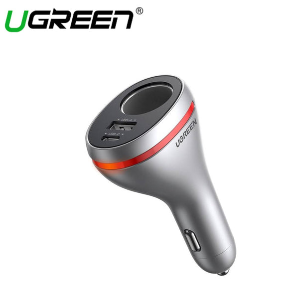 UGREEN 84W PD CAR CHARGER WITH DUAL USB PORTS (PD 20W)