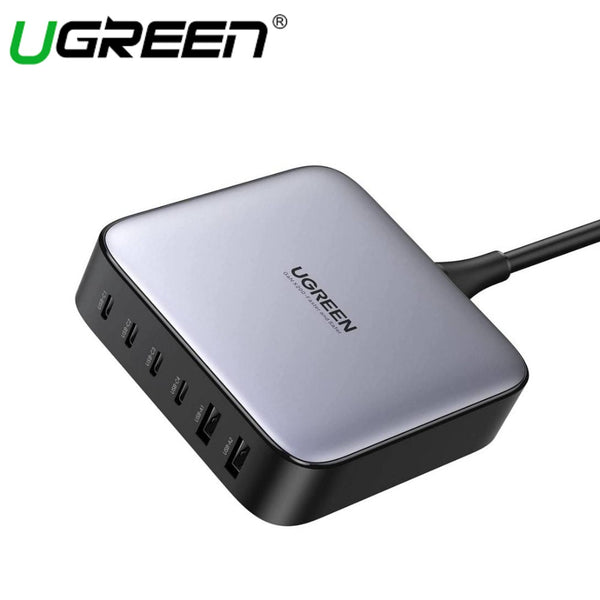 UGREEN NEXODE 200W GAN DESKTOP FAST CHARGER 1M UK 2*USB-A+4*USB-C