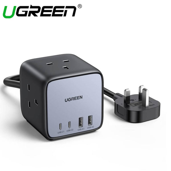 UGREEN Power Adapter - GAN Fast Charger 65W DigiNest Cube (3 PORT) UK