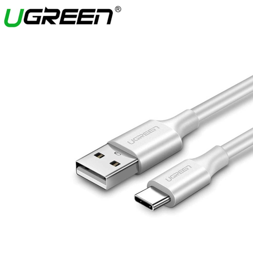UGREEN USB-A 2.0 TO USB-C CABLE NICKEL PLATING (BLACK / WHITE)