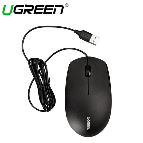 UGREEN USB WIRED MOUSE MU007 3BUTTONS 1200DPI 1.5M (BLACK)