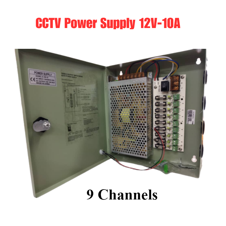 CCTV Switching Power Supply 12V-5A, 12V-10A (METAL BOX)