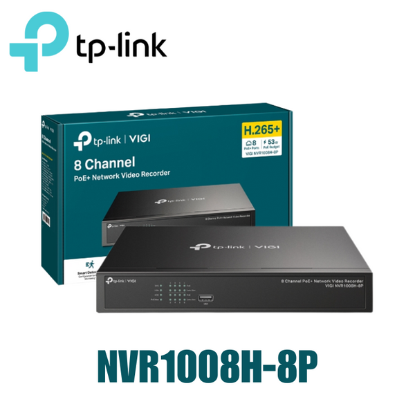 TP-LINK VIGI NVR1008H-8P 8-Channel Network Video Recorder with PoE+