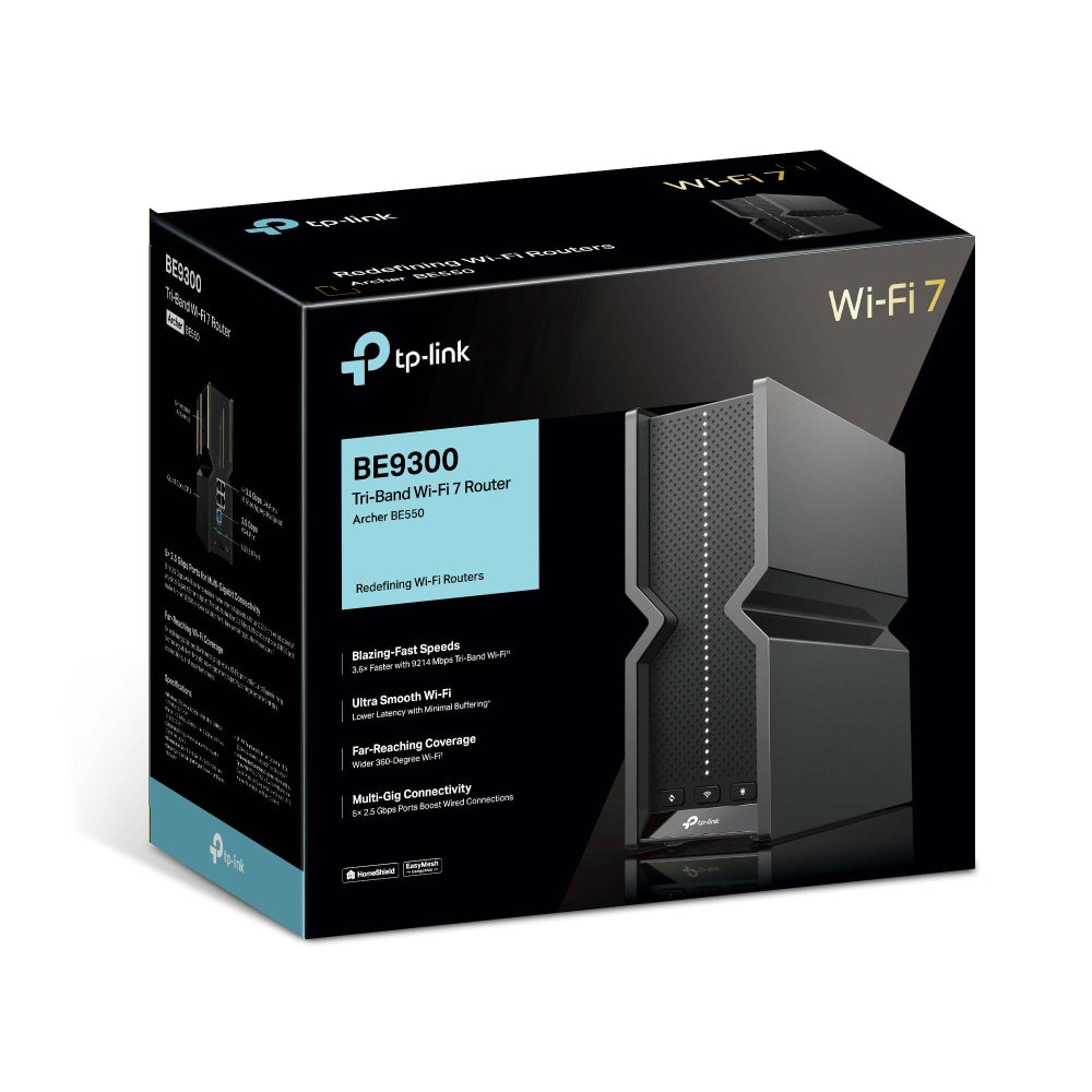 TP-Link Archer BE550 BE9300 Tri-Band Wi-Fi 7 Router