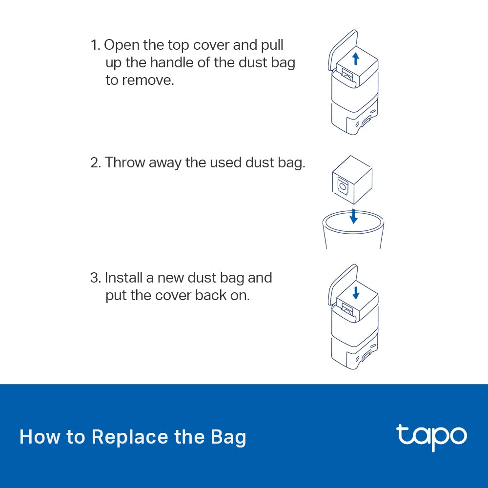 TP-Link Tapo RVA200 Robot Vacuum Disposable Dust Bag