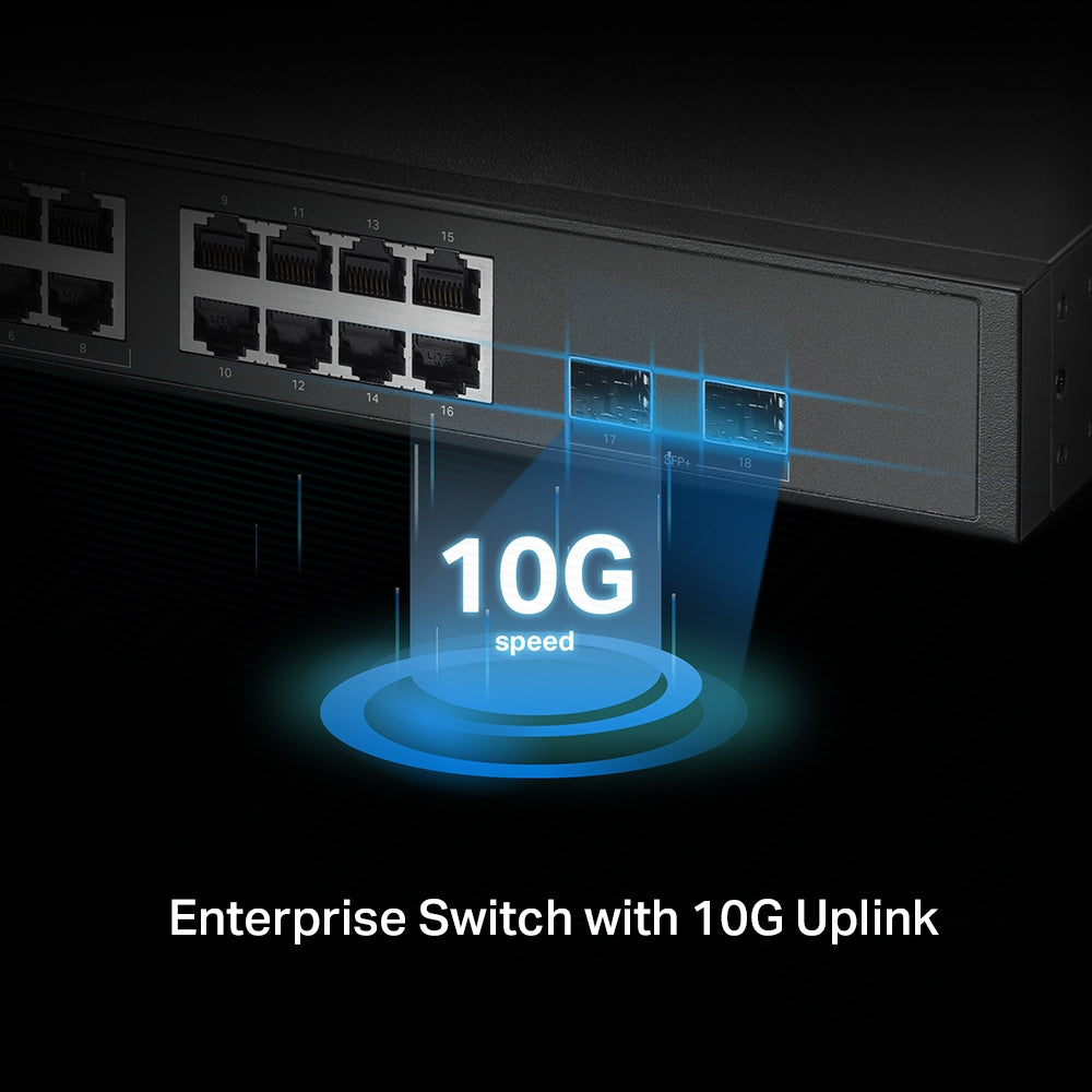 TP-Link Omada 16-24 Port 2.5G and 10GE SFP+ L2+ Managed Switch