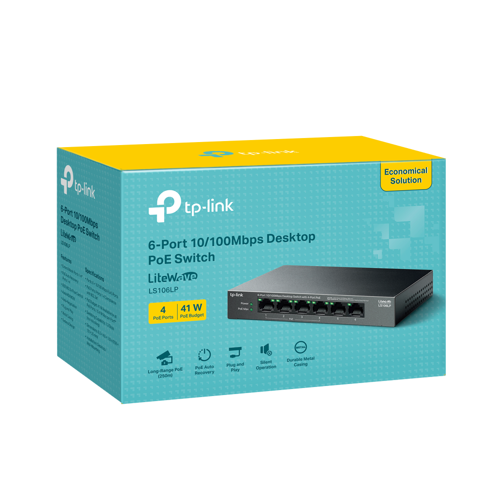 TP-Link LS106GP 10/100Mbps Desktop POE Switch