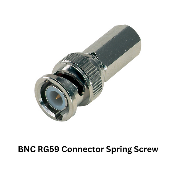 BNC Connector Spring Screw Type RG59 Connector for CCTV Camera
