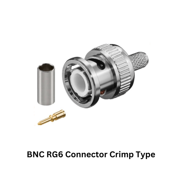 BNC RG6 Connector Crimp Type (1/10/50/100)Pcs