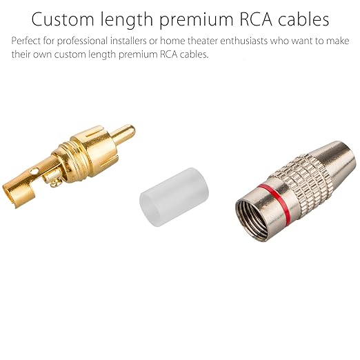 Connector RCA Male Plug Screw Type (1/10/50/100)Pcs