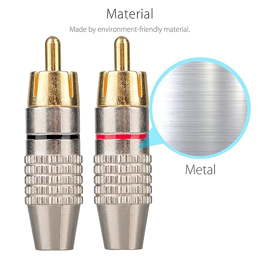 Connector RCA Male Plug Screw Type (1/10/50/100)Pcs