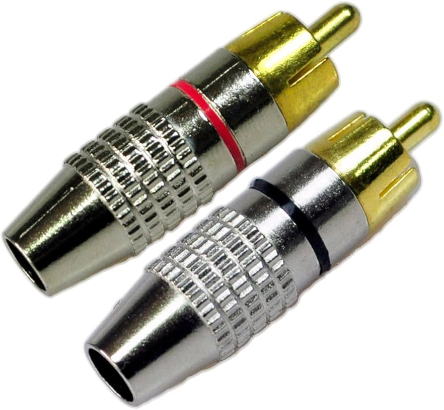 Connector RCA Male Plug Screw Type (1/10/50/100)Pcs