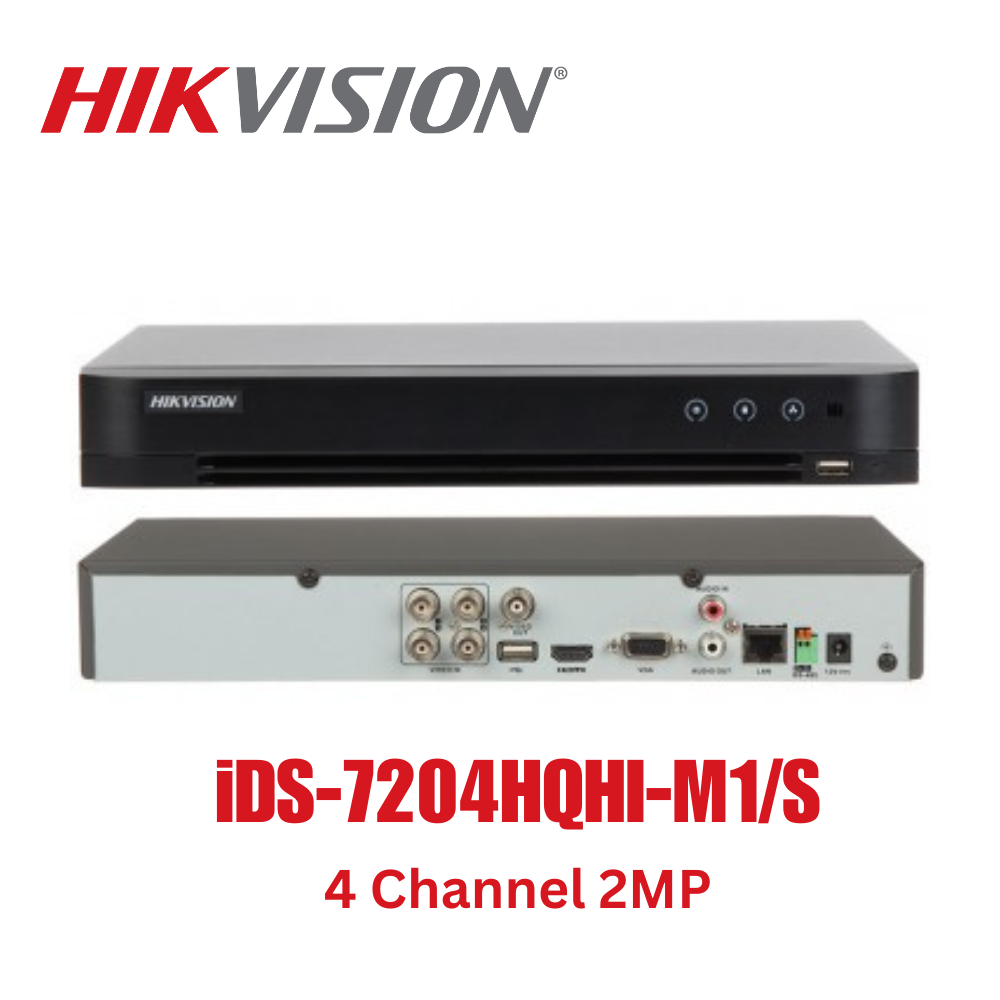 HIKVISION 2MP DVR iDS-7204HQHI-M1/S (4-ch), iDS-7208HQHI-M1/S (8-ch), iDS-7216HQHI-M2/S (16-ch) 1080p 1U H.265 AcuSense DVR