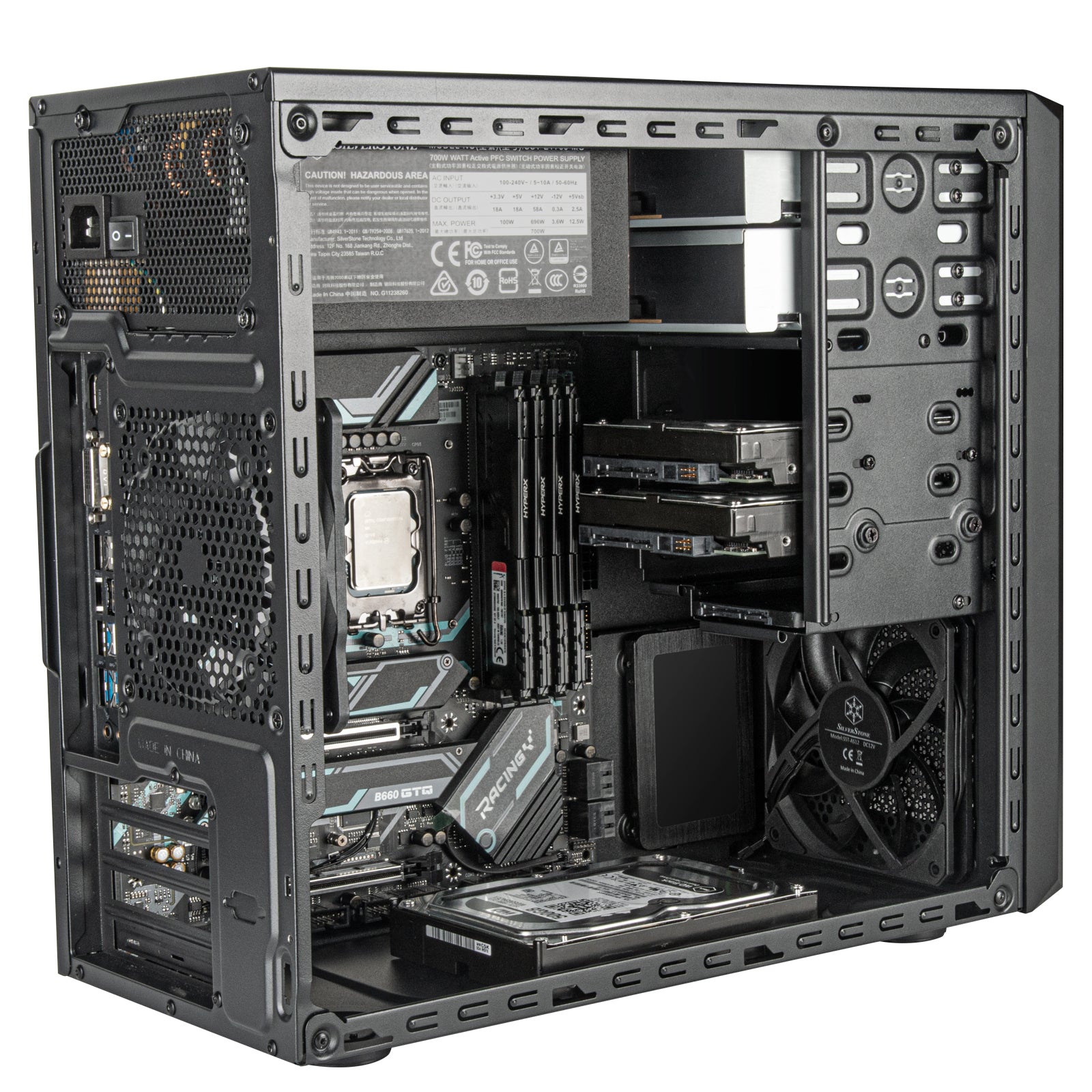 SilverStone FA313-B Compact Micro-ATX Tower Chassis