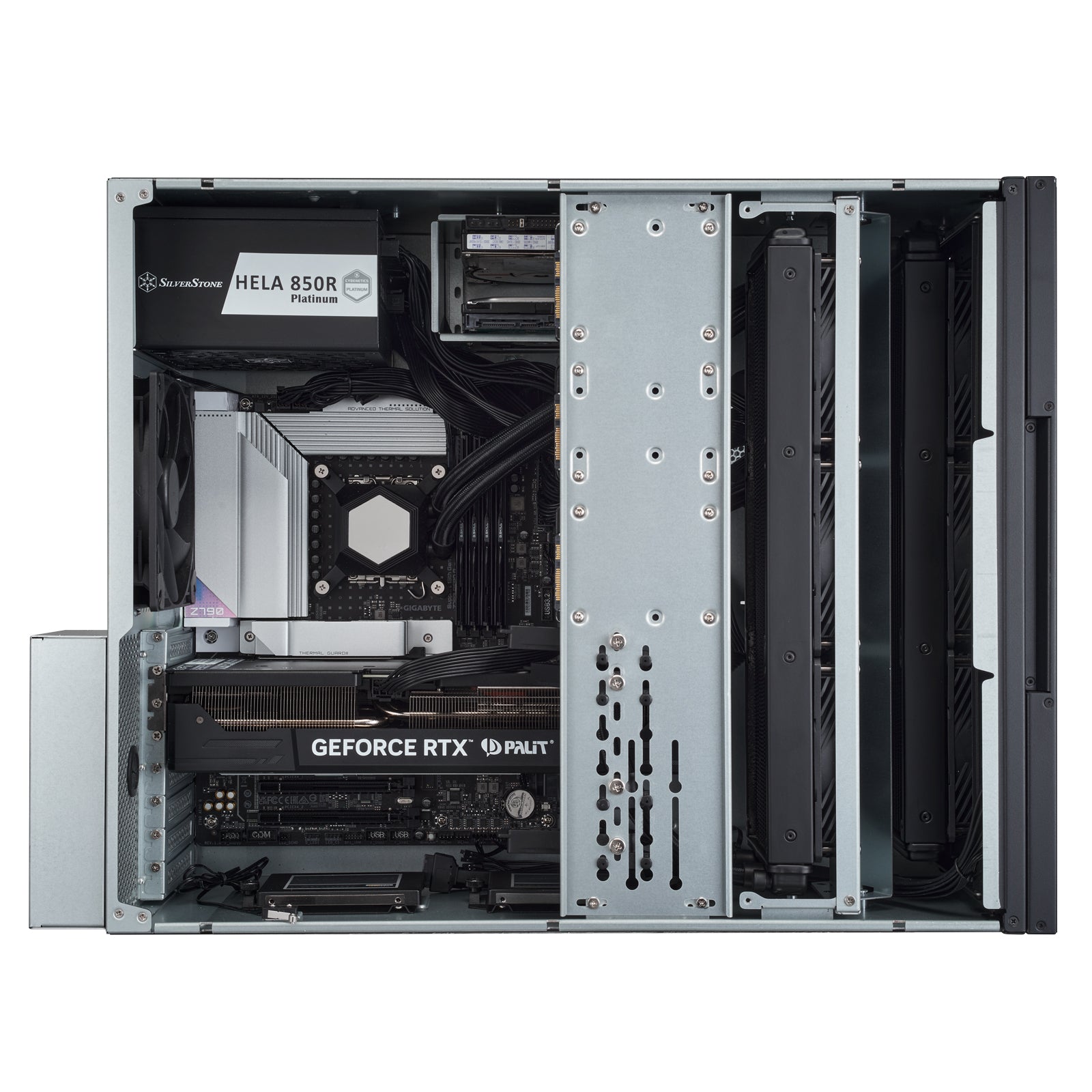 SilverStone RM52 5U rackmount server chassis with dual 360mm liquid cooling compatibility