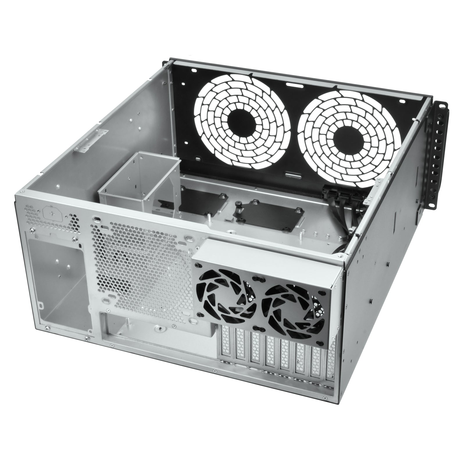 SilverStone RM51 5U rackmount server chassis with dual 180mm fans and enhanced liquid cooling compatibility