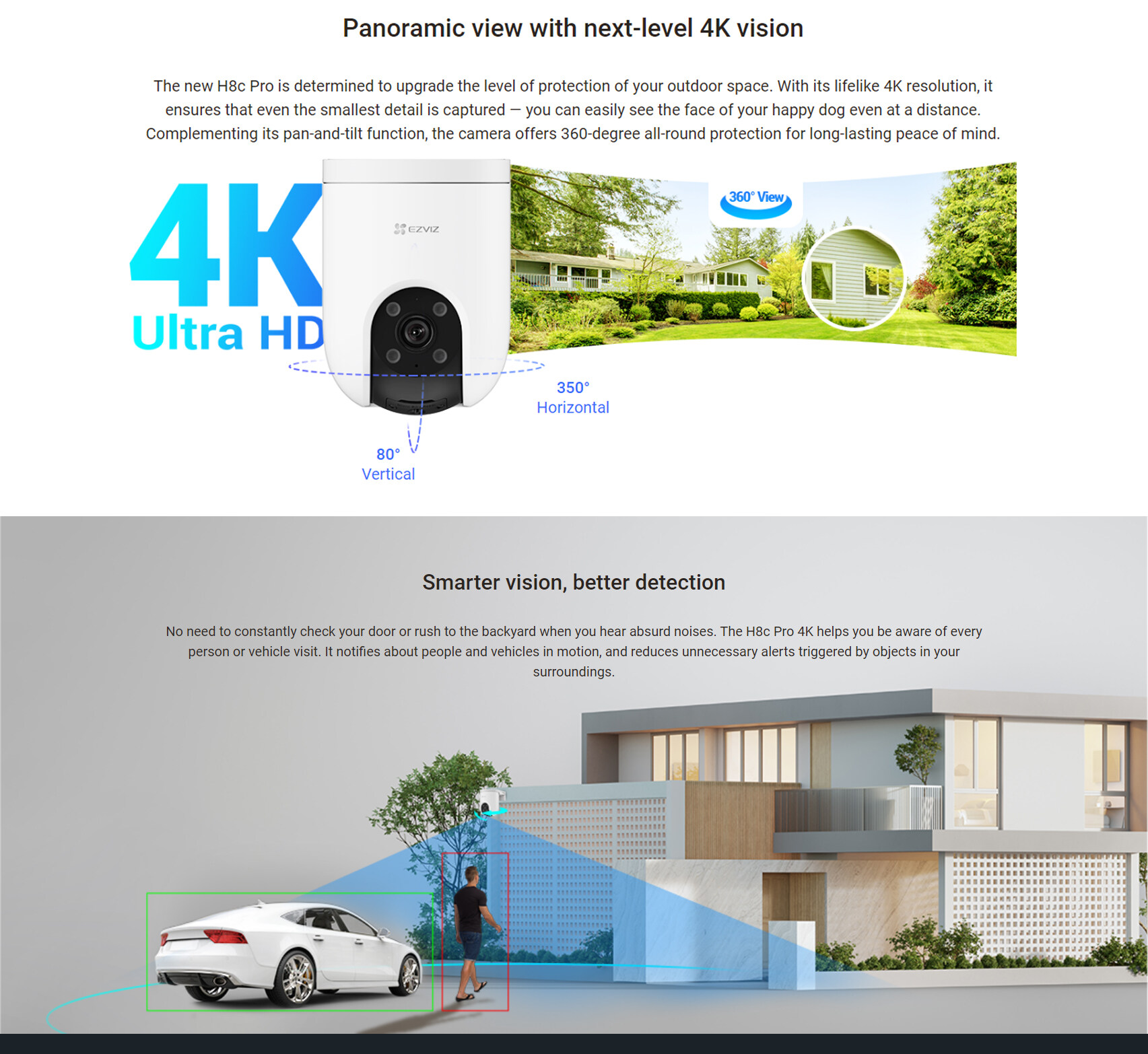 Ezviz H8C PRO 2K 3MP / 5MP /8MP Outdoor Camera