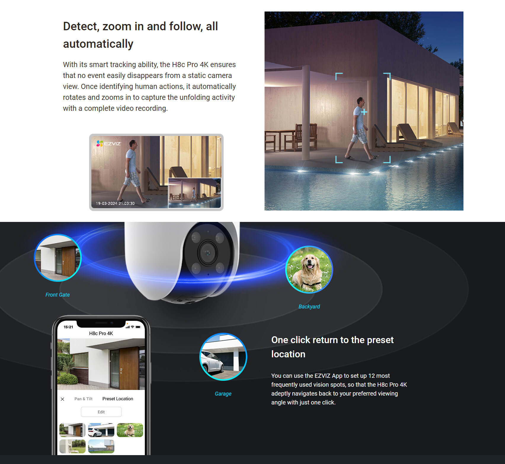 Ezviz H8C PRO 2K 3MP / 5MP /8MP Outdoor Camera