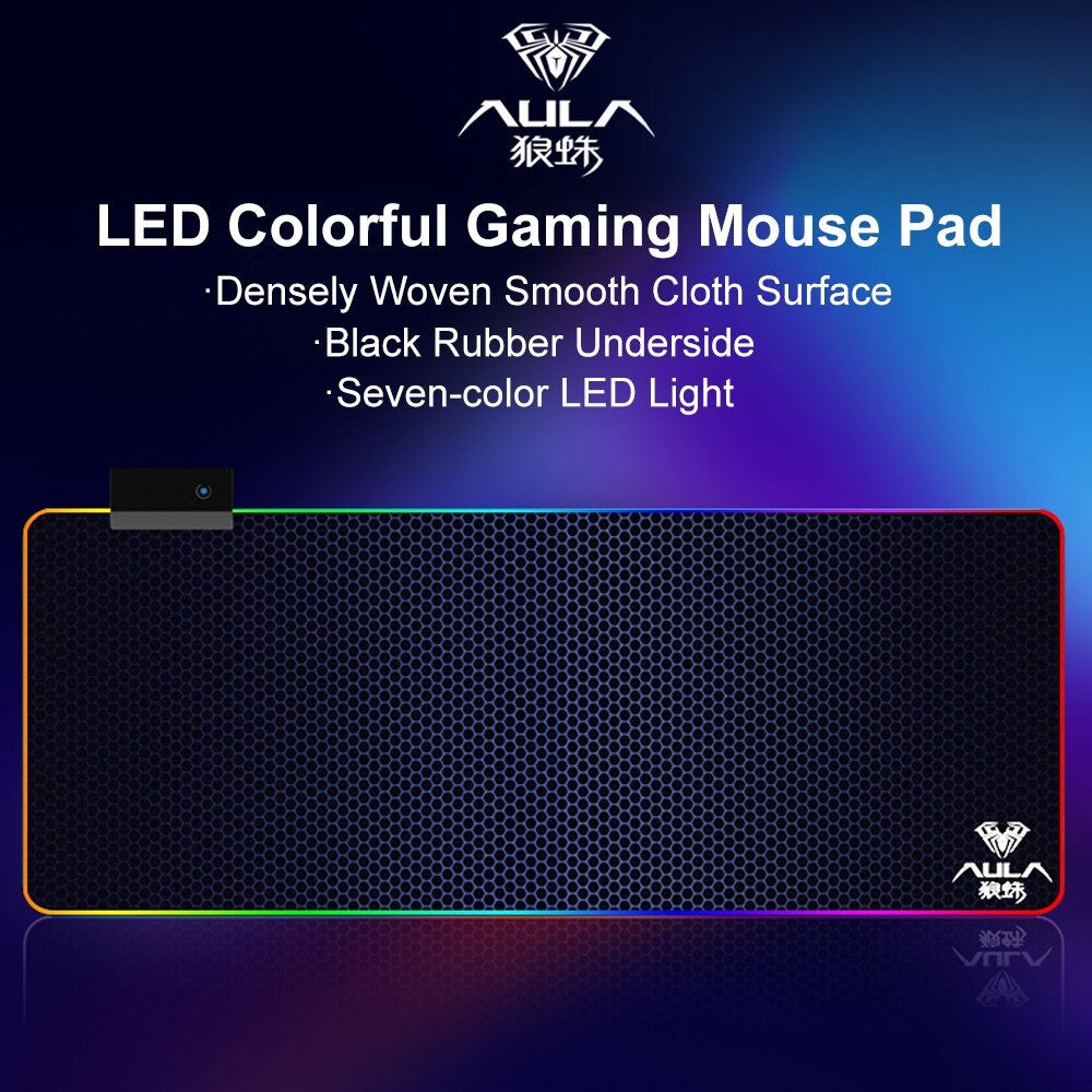 AULA F-X5 Gaming Professional Mouse Pad RGB Lighting Mousepad