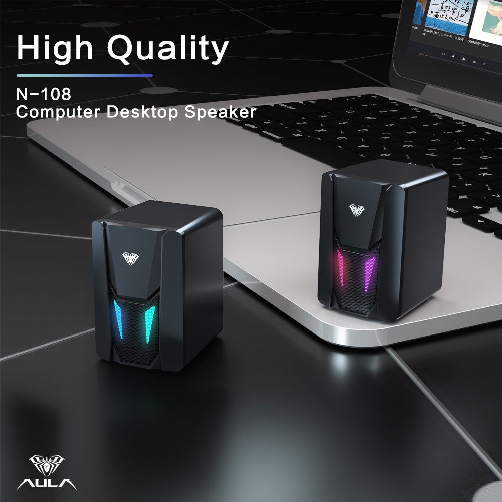 AULA N-108 2.0 USB RGB Desktop Speaker