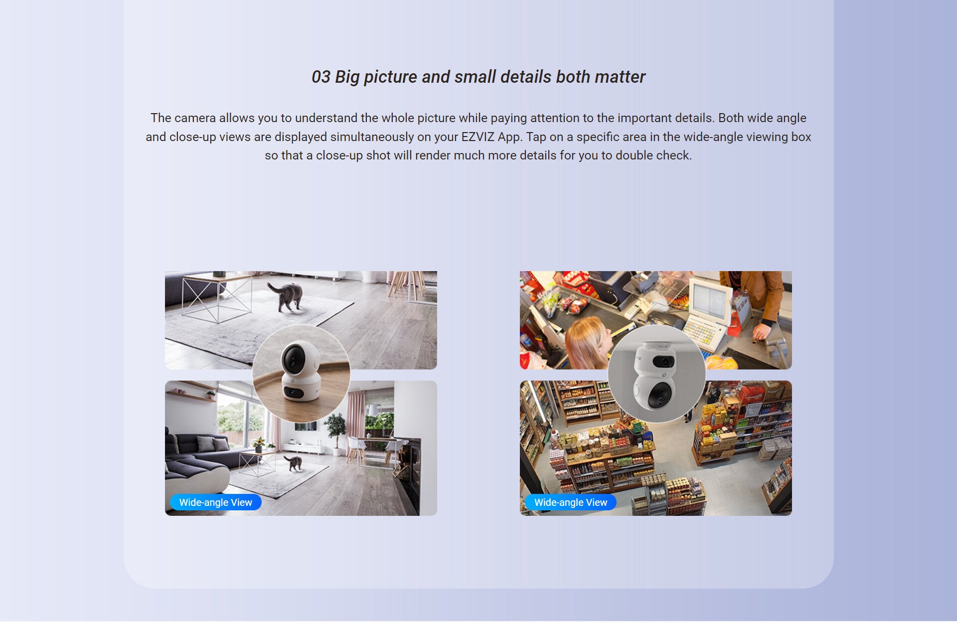 EZVIZ H7C Dual Lens WIfi Camera 4MP + 4MP PTZ & Fix Lens CCTV Security Camera Indoor