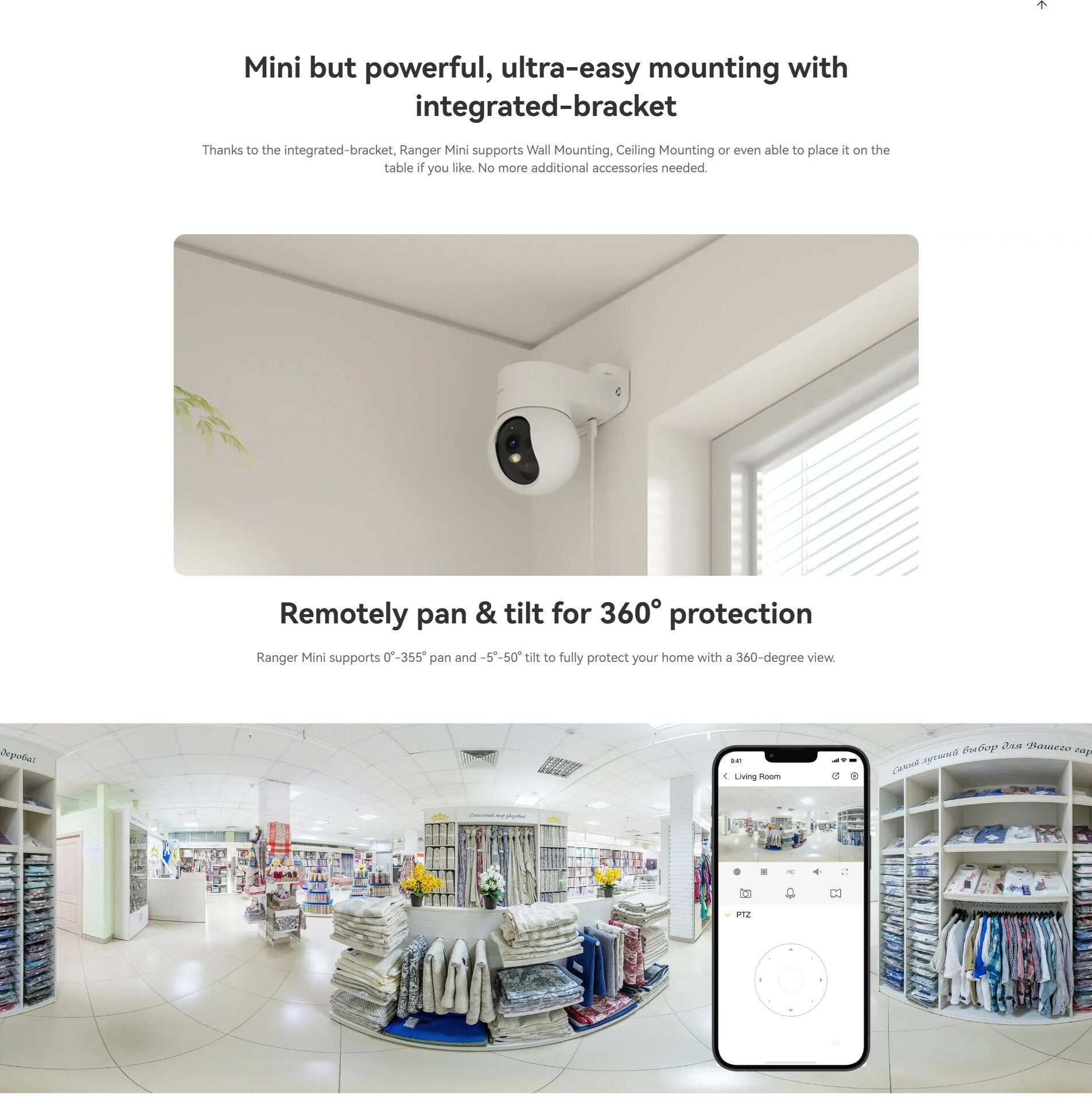 IMOU Ranger Mini 3MP QHD 5MP UHD Two Way Talk AI Human Detection Full Color Night Vision Security CCTV Camera Dahua