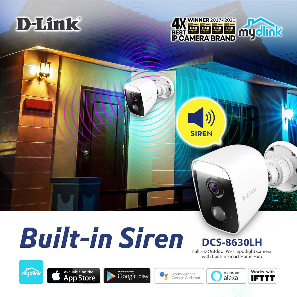 D-Link DCS-8630LH Full HD Outdoor Night Vision Wi-Fi Wireless Camera