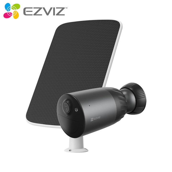EZVIZ EB3 Kit, 3MP, 2K | Rechargeable Battery Camera with Solar Panel ...